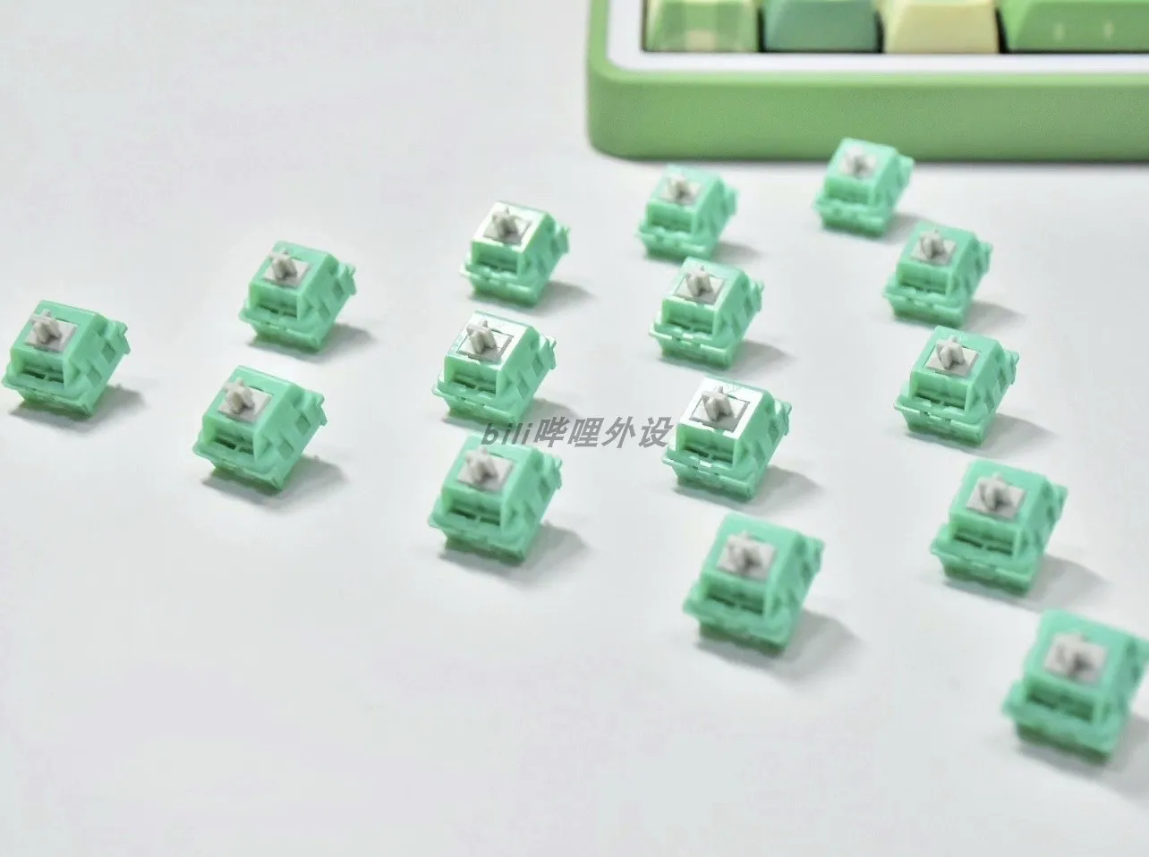 KTT 양배추 두부 스위치 기계식 키보드 콘텐츠 선형 45g 3 핀 POM 줄기 윤활 22mm 긴 스프링 투명 RGB