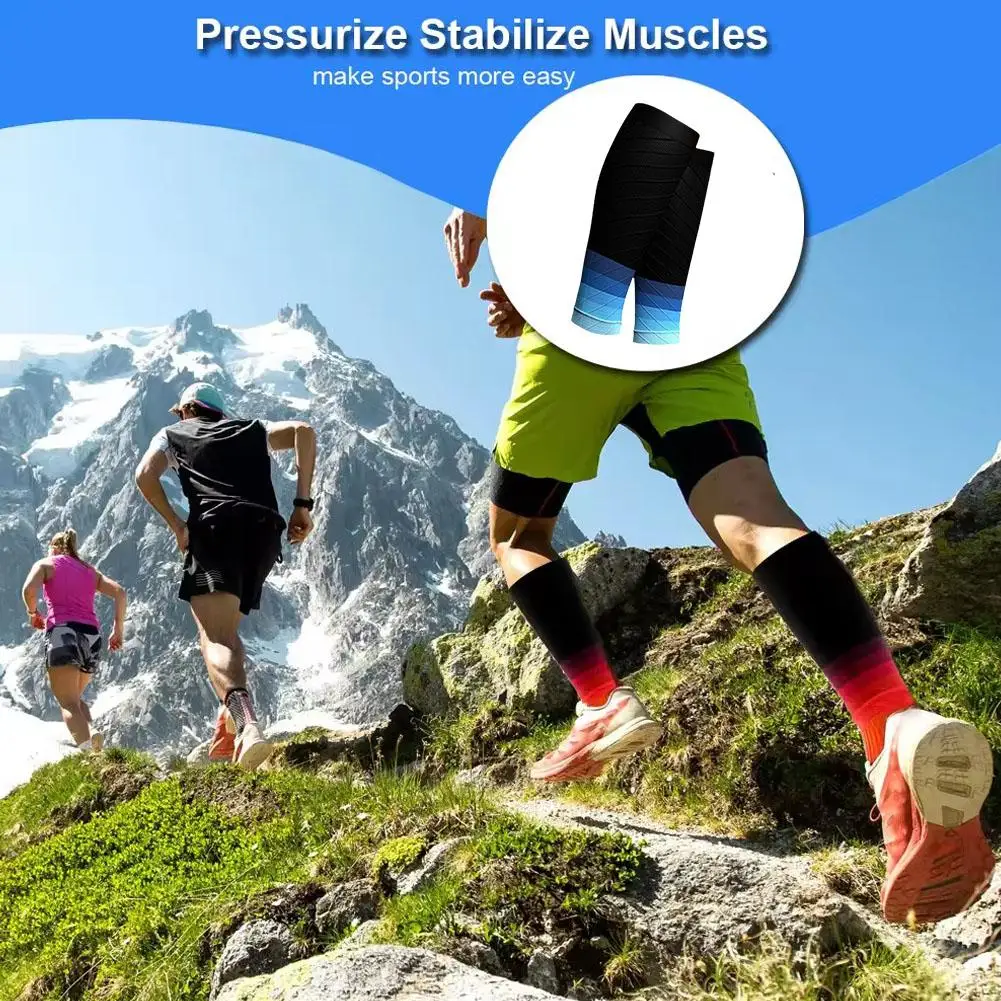 Calf Compression Sleeves Running Leg Compression Sleeve 1Pair 20-30mmHg Socks for Shin Splint for Men Women
