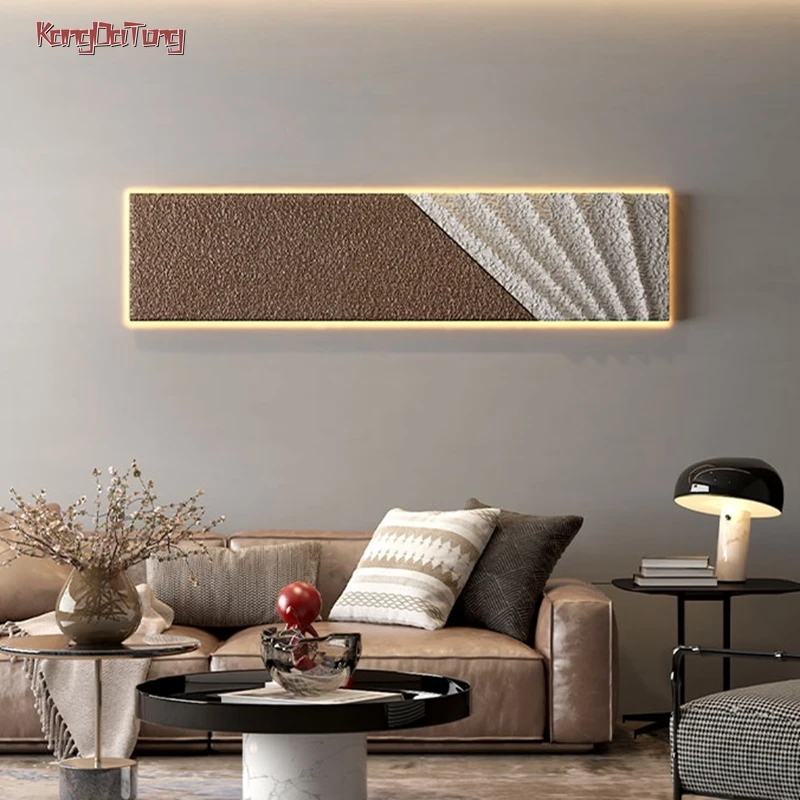 

Modern Three-Dimensional Sandstone Interior Painting Led Wall Lamp Painting For Living Room Dining Room Bedroom Decoration