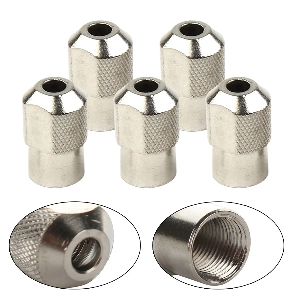 5pcs Small Drill Chuck M8X0.75mm Zinc Alloy Chuck Nut Metric Thread Rotary Tools For Electric Grinder Power Tools Accessories 5 pcs drill chuck nut m8 0 75mm zinc alloy screw bolt grinding head holder for rotary tools electric grinder accessories