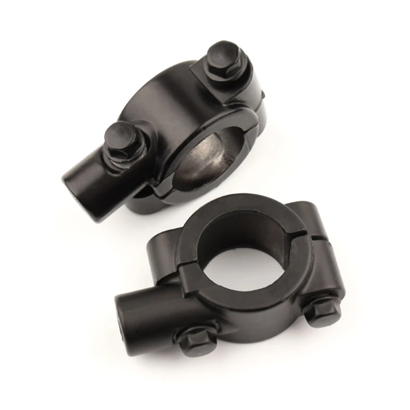 Motorcycle mirror mount 2pcs 22mm Handlebar 10mm 8mm 6mm Thread Motorcycle Mirror Mount Clamp Rear View Mirror Holder Adapter