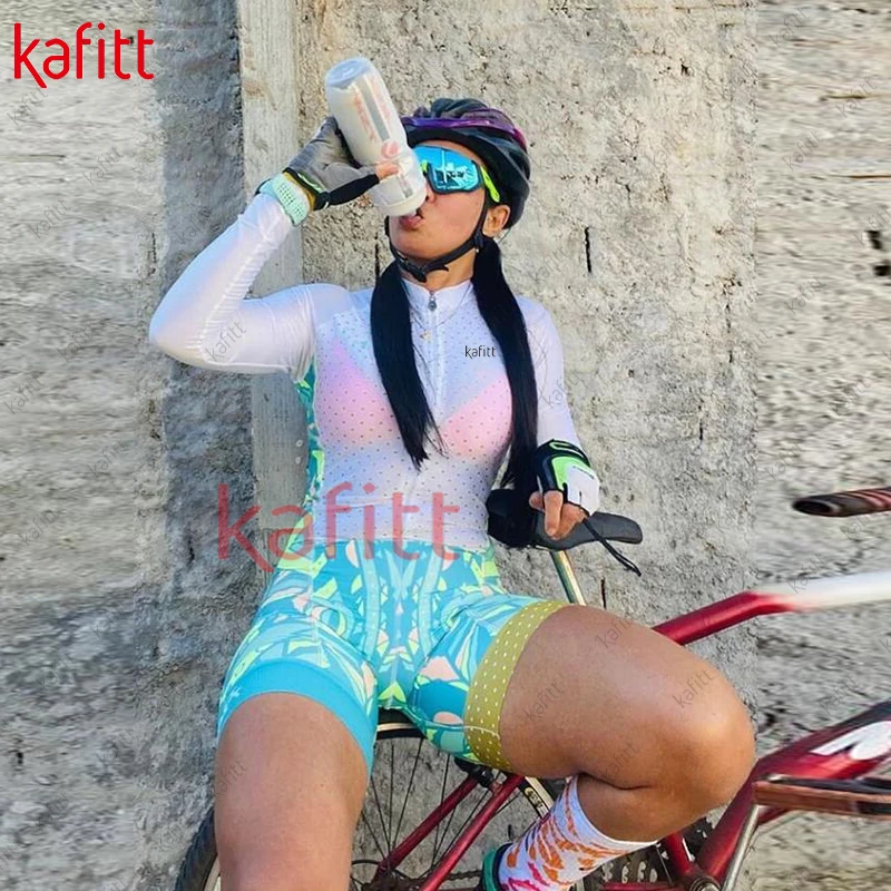 Зимний трикотажный комбинезон cafitt с длинными рукавами для езды на велосипеде