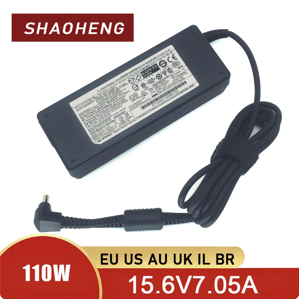 파나소닉 터프북 CF-54 CF-33 CF-74 CF-AA5713A M1 노트북 AC 어댑터용 오리지널 110W 15.6V 7.05A CF-AA5713A M2 전원 충전기