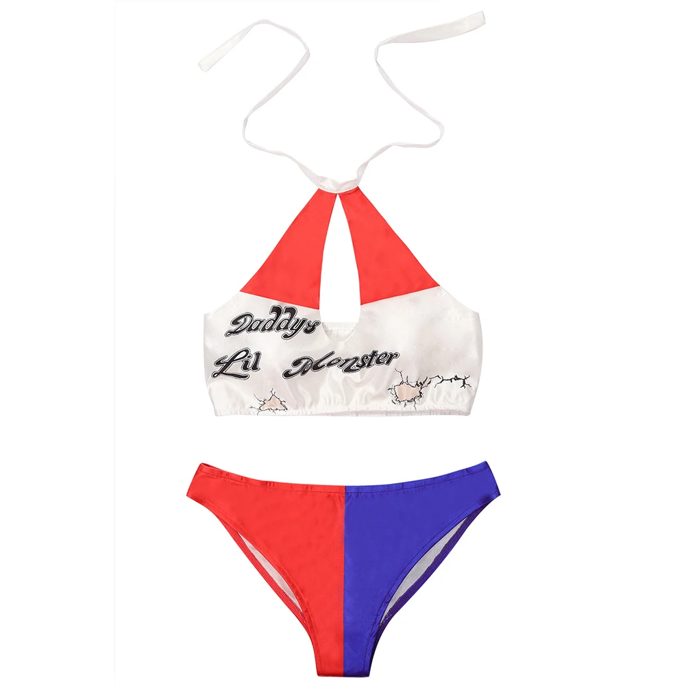 Joker Quinzel Swimsuit Cosplay Costume