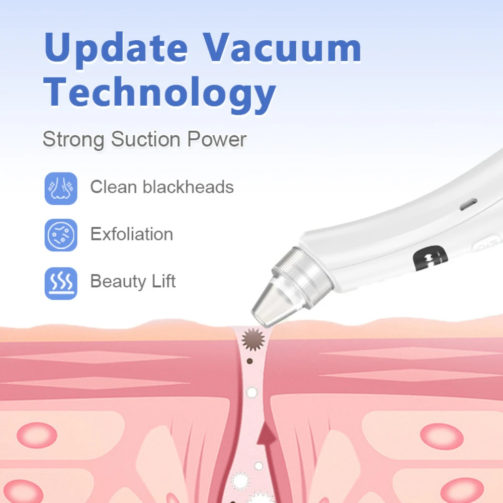 New 3 Suction Mode Face Cleansing Beauty Machine Dead Skin Remover Face Vacuum Blackhead Removal Skin Electric Blackhead Remover 3