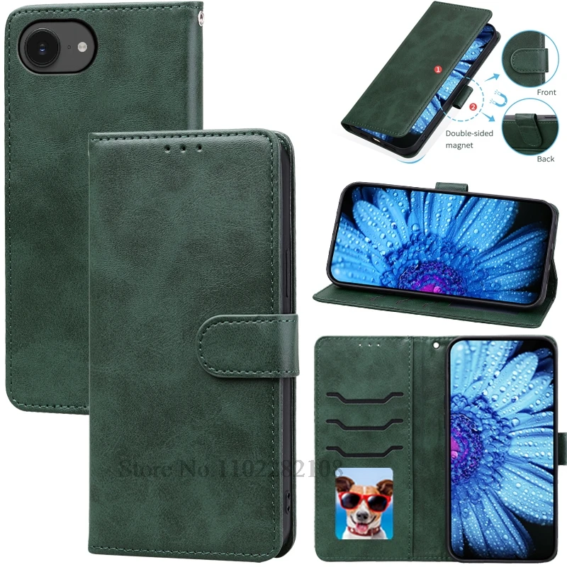 Luxury Leather Wallet Flip Cover with Magnetic Closure