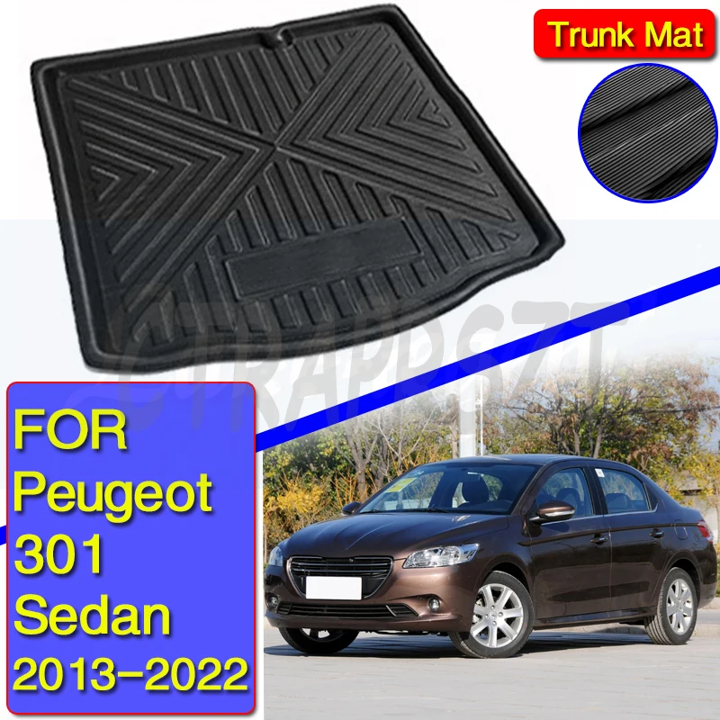 

Rear Cargo Liner Boot Mat Tray Mud Waterproof Pad Protector Tailored Trunk Liner For Peugeot 301 Sedan 2013-2022 2014 2015 2016