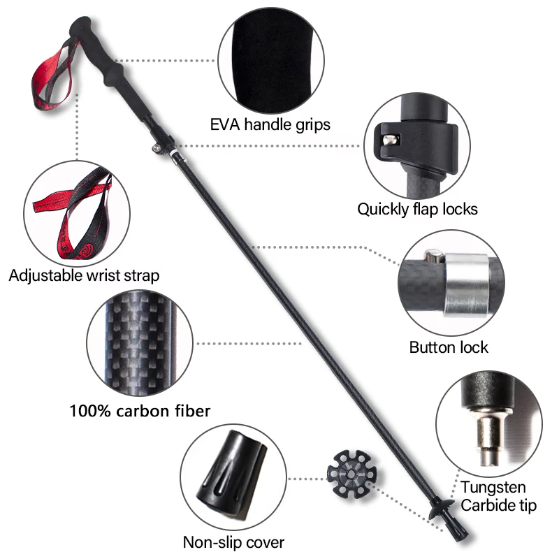 Ultralight Carbon Trekking Poles 2