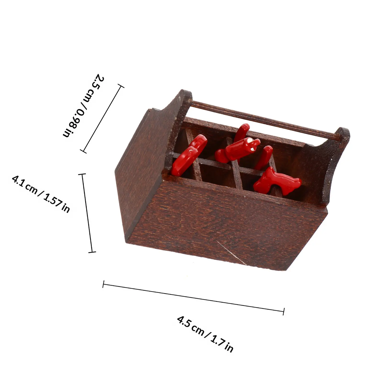 1 세트 미니 나무 합금 도구 키트 미니어처 하우스 장식 미니 도구 캐비닛 홈 장식품 미니어처 액세서리 어린이 장난감