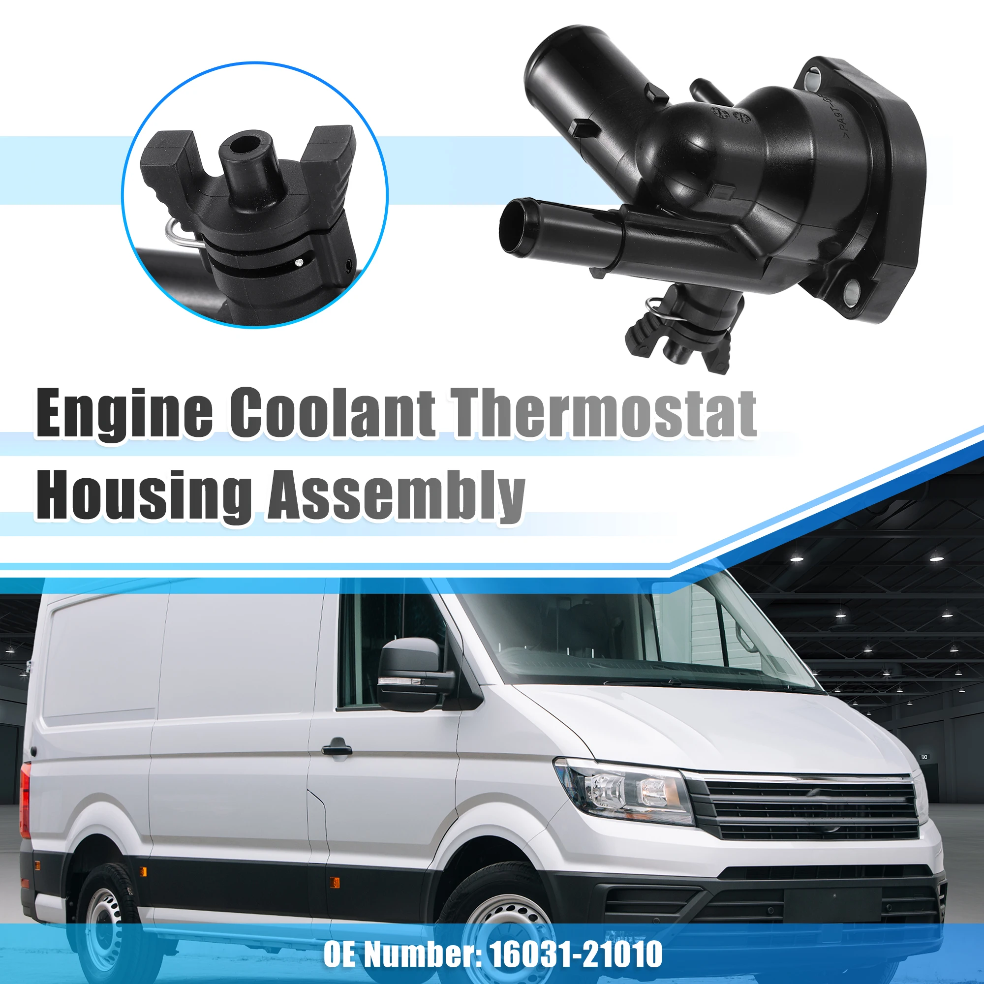 X Autohaux Car Engine Coolant Thermostat Housing Assembly 16031-21010 for Toyota Prius c Sedan Hatchback 2012- Accessories