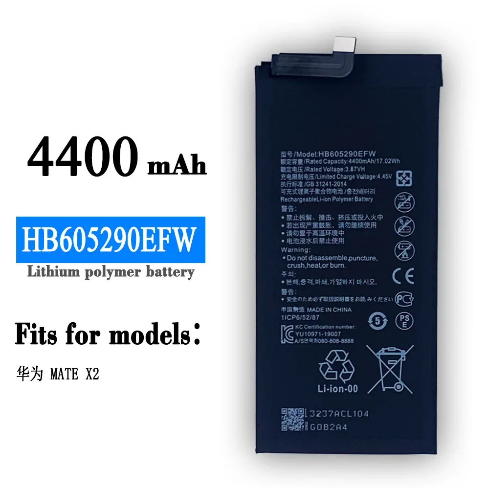 

Сменный аккумулятор для Huawei MATE X2 мобильный телефон HB605290EFW, Новый встроенный аккумулятор большой емкости