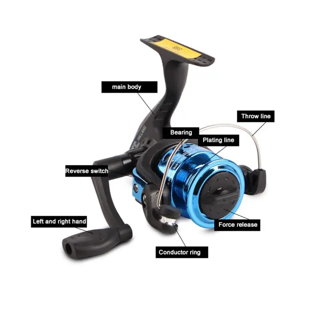 Ultralight Spinning Reel (Gear Ratio 5.2:1) With 60m Fishing Line 4
