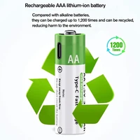 NEW Lithium-Ion Battery Type-C Rechargeable High-Capacity Battery AA&AAA Battery For remote control, mouse, electric toys 5