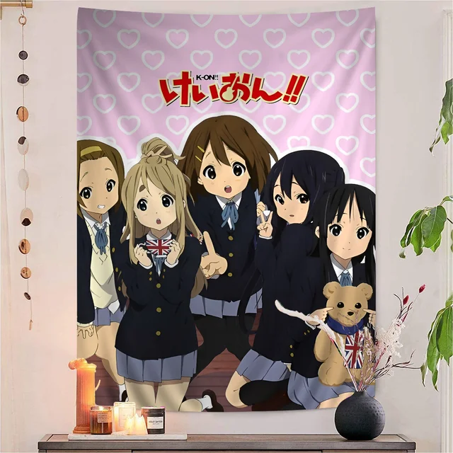 Anime K-ON KON Dessin Animé Tapisserie Mur conflicDecoration Ménage Décor À La Maison 6