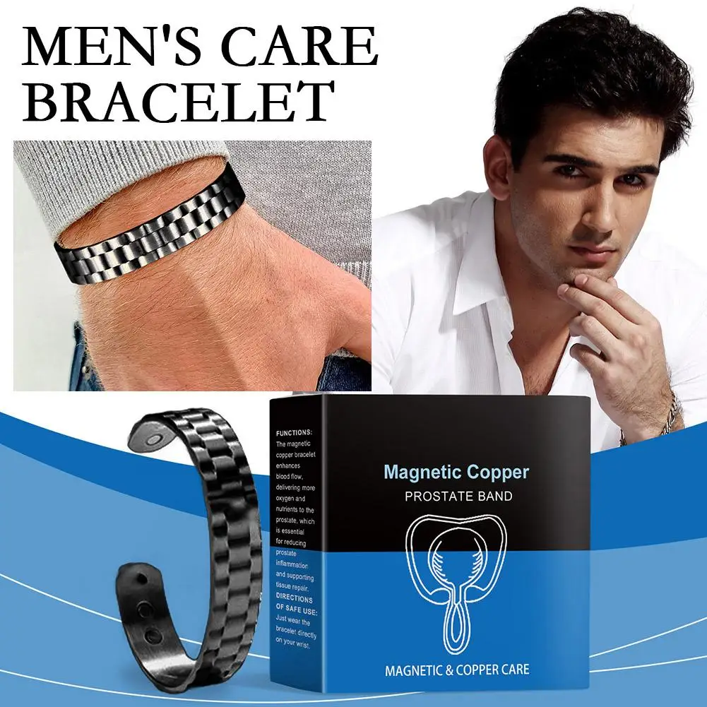 Magnetic Bracelet Magnetic Copper Prostate Band Magnetic Copper Band Men Therapy Bracelets Healthy Bracelet Energy Jewelry Gift Men Women
