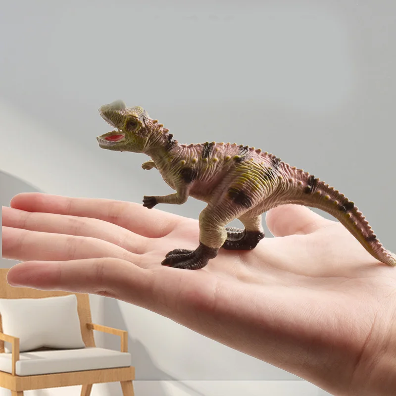 4PCS Styles13cm Small Dinosaur Models Toys Jurassic Tyrannosaurus Indominus Rex Triceratops Brontosaurus Boys Gifts for Children 6