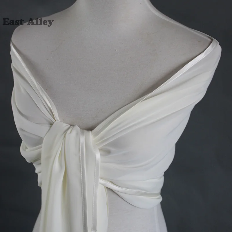 Bride Chiffon Wedding Accessories Shrug Wrap Shawl Married Scarf Bridal Stole Thin Cape