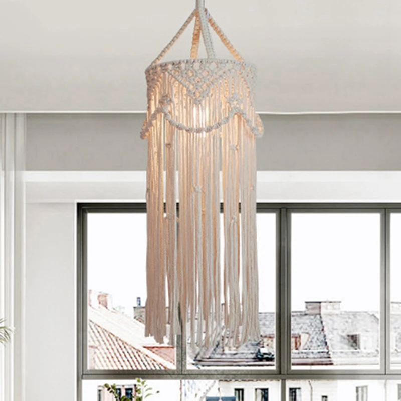 3X Chandelier Boho Decor Hand-Woven Charm Macrame Wall Hanging Creative Home Bunk Home Decoration Lamp Shade Mandala CNIM Hot