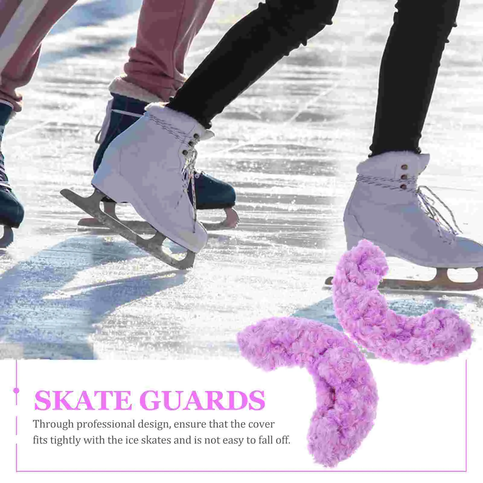 Ice Skates Fuzzy Ice Skate Blade Covers Hockey Wear-resistant Blade Protectors Skate Soakers Figure Wear-resistant