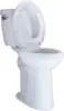 Elongated Two Piece Toilet with Extra Tall Bowl 21.25” Comfortable 1.28 GPF Side Flush White 5