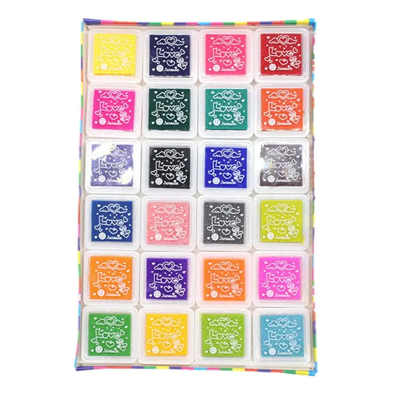 

Stamp Pad Set Durable Ink Pad Set Ink Pads For Rubber Stamps Kids Toddlers Adults DIY Stamp Pad For Rubber Stamps Paper