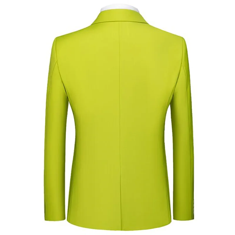 새로운 남성 솔리드 컬러 정장 재킷 21 색상 사용 가능 남성 웨딩 파티 파티 턱시도 블레이저 슬림 피트 코트