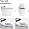Smart Toilet, One Piece Bidet with Warm Water Sprayer, Foot Sensor Operation, Heated Bidet Seat and LED Display, Toilet Smart 5