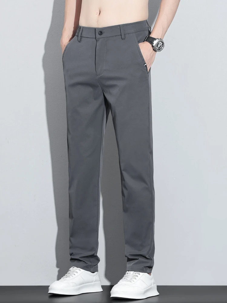 Spring Summer Thin Men's Casual Pants Business Fashion Korean Slim ...
