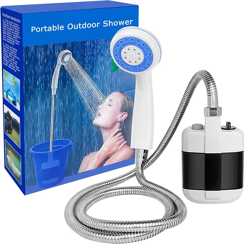 Portable Outdoor Shower Outdoor Camping Rechargeable Shower Pump IPX7