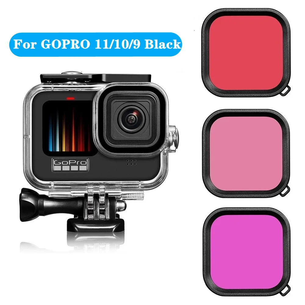60m Waterproof Housing Case For Gopro Hero 11 10 9 Black Diving Protective Underwater Dive Cover