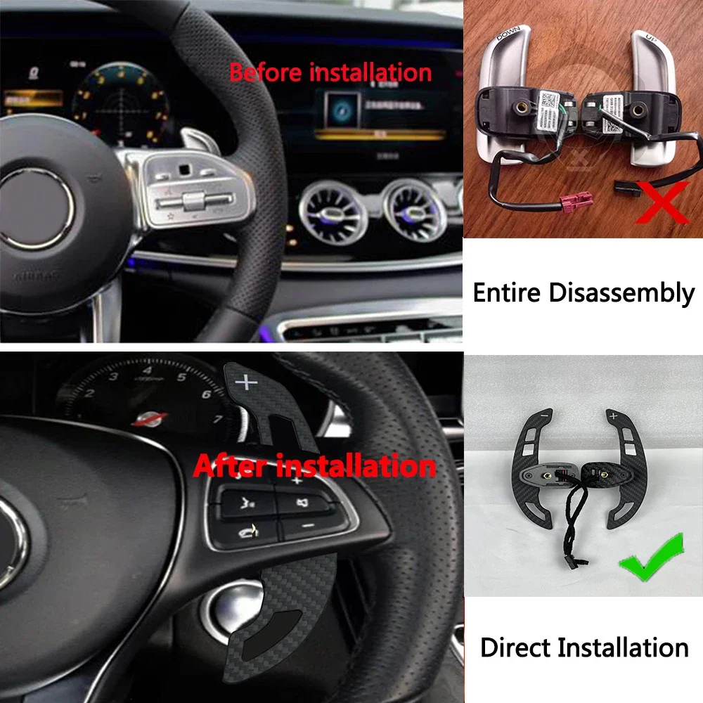 Carbon Fiber Steering Wheel Magnetic Shift Paddle For Mercedes-Benz W212 W246 W177 A45AMG W205 W176 W213 C205 W463 W222 W447 car shift latch