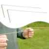 2 Sticks Pure Copper Metal Detector Rod Probe For Water/Treasure/Finding Portable Head-round Dragon Seeking Dowsing Rods 1