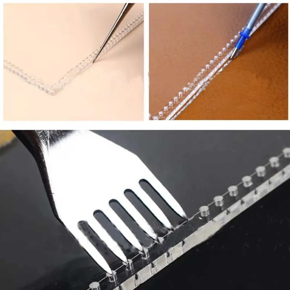 DIY 가죽 도구 템플릿 펜 컨테이너 아크릴 가죽 스텐실 브러시 팟 수제 가죽 제작 몰드