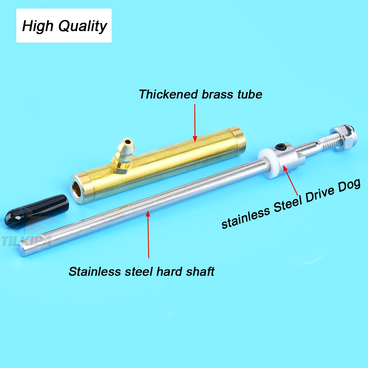 Albero In Acciaio Inox 4 Mm Per Barca – Puntello, Manicotto, Dado E Manica In Rame Per Puntello