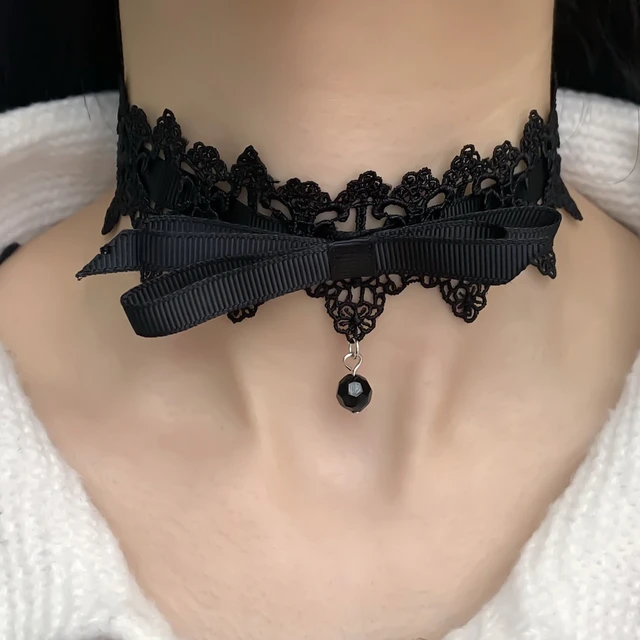 Black Choker Necklaces Women, Lace Chokers Necklaces Women