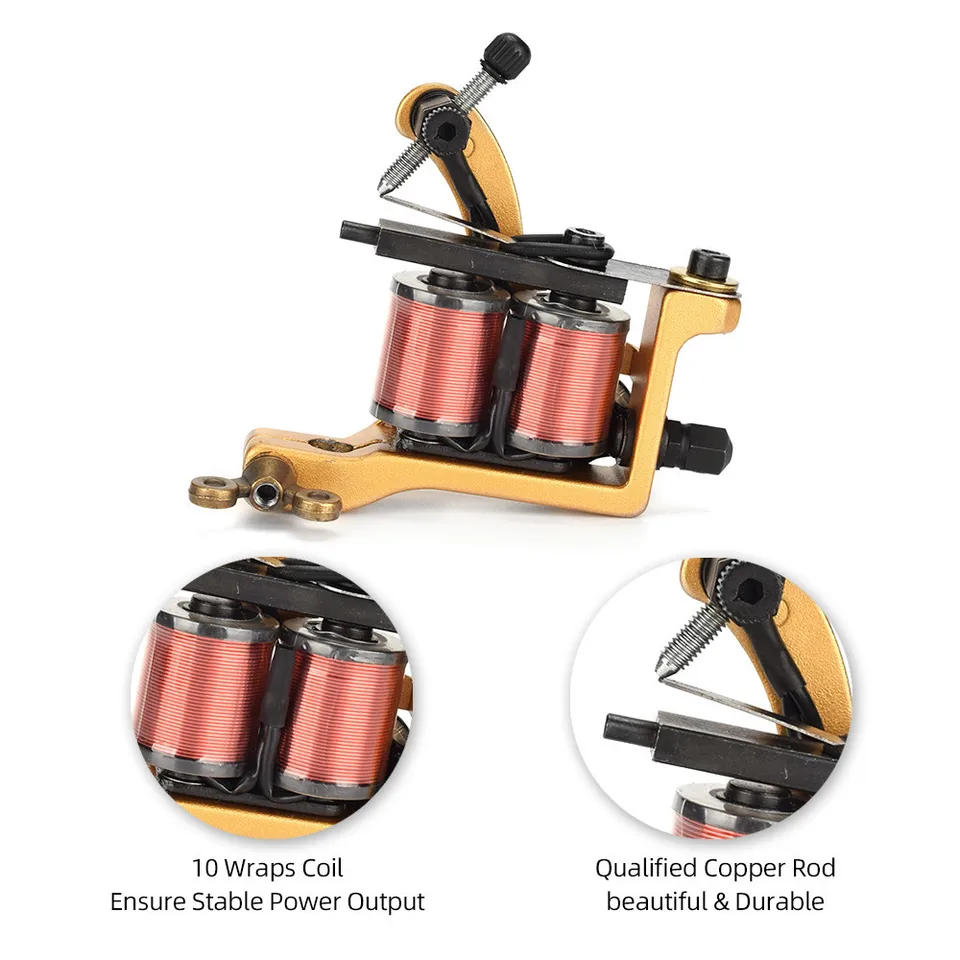 プロフェッショナルタトゥーコイルマシンタトゥーライナーとシェーダー