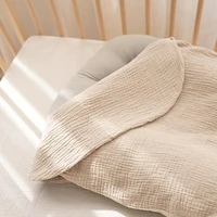 Housse de chaise longue en mousseline de coton pour bébé, 2 pièces, housse de nid pour nouveau-né, douce et respirante, pour nourrissons filles et garçons 3