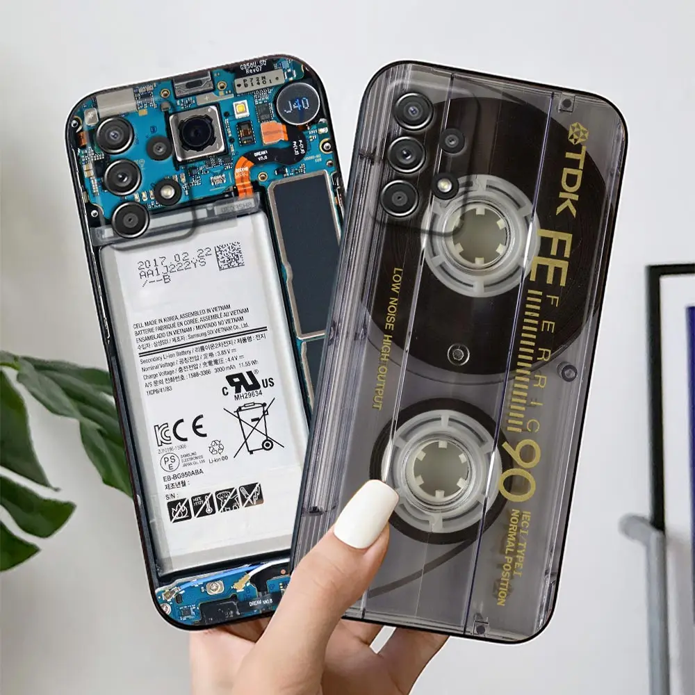 Kassette Musik Tapes Platine Kamera Fall Für Samsung Galaxy S24 FE S25 Ultra A05 A06 A12 A13 A16 A26 A35 A36 A56 A55 Abdeckung – Detail 2