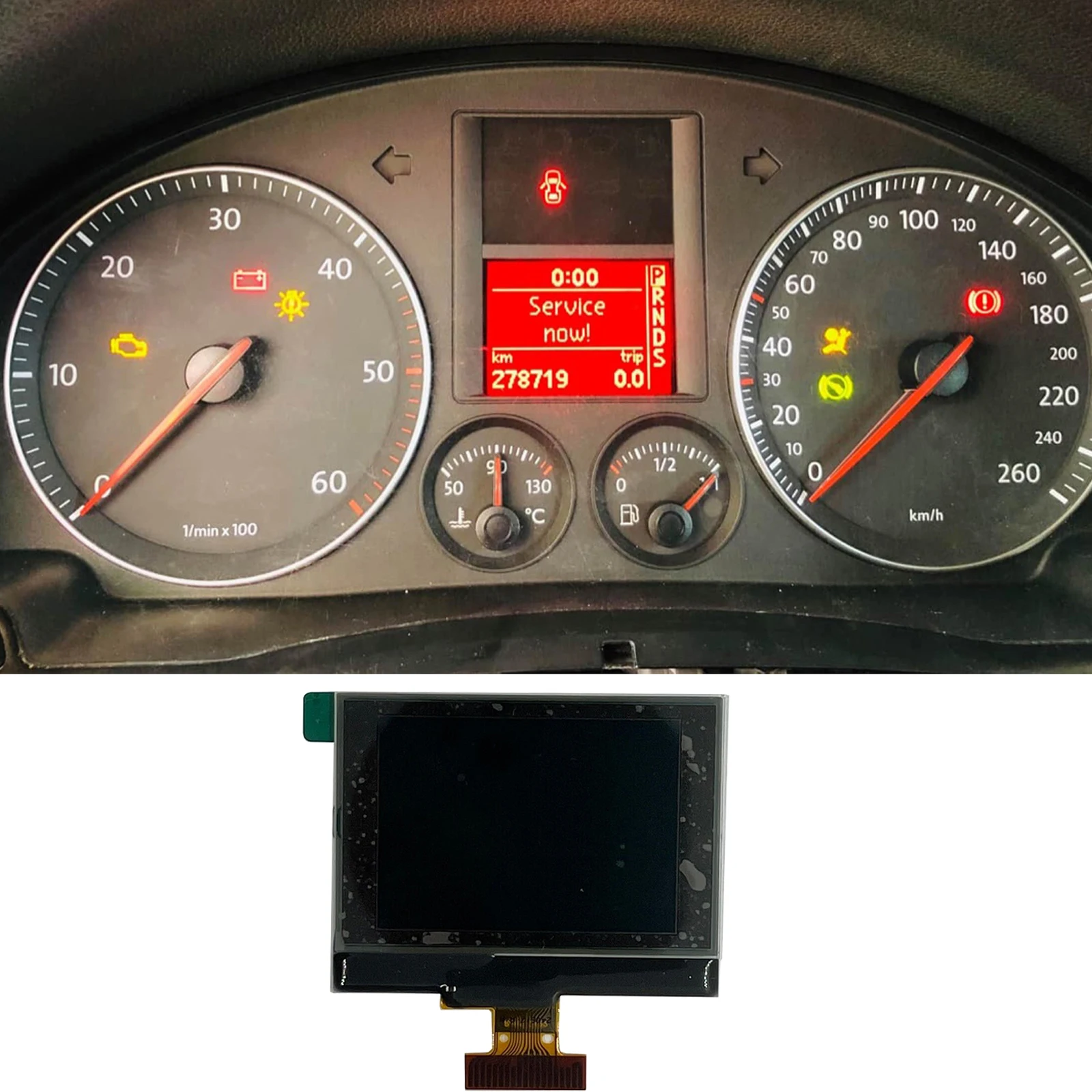 DPGKITS 1 Pieza Pantalla LCD para Panel de Instrumentos Compatible con Volkswagen Golf V/Touran/Pasat/Jetta 1TD920862 92290206 Venta al por Mayor 2
