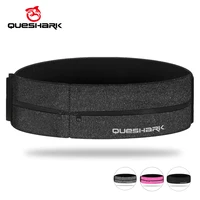 Queshark Reflective Elastic Waistband Sport Bag Double Zipper Pocket Running Gym Yoga Waist Belt Pack Phone Waist Wallet Bag 1