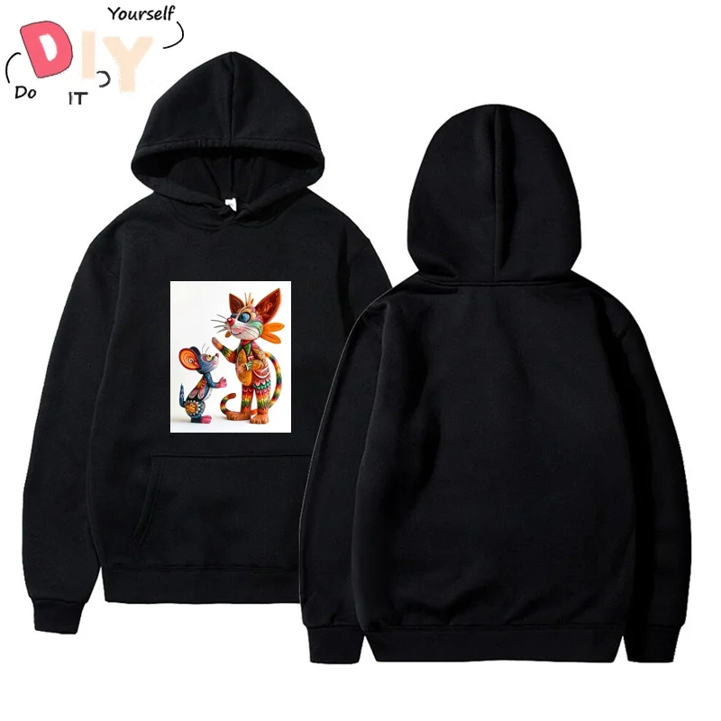 

Tom Cat And Jerry Mouse Печатный милый простой вирусный винтажный мягкий мужской спортивный стиль Модный пикантный пузырь