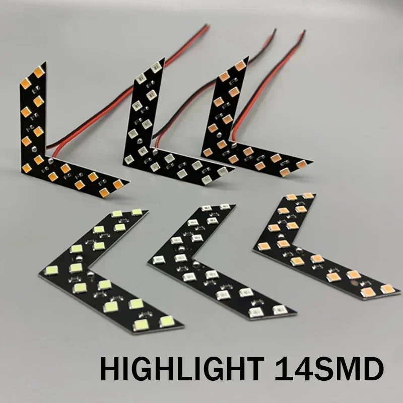 2Pcs Car LED Lights Rear View Mirror Arrow Panel Light 12V 14SMD Car Rear View Mirror Indicator Turn Signal Lamp Car Accessories