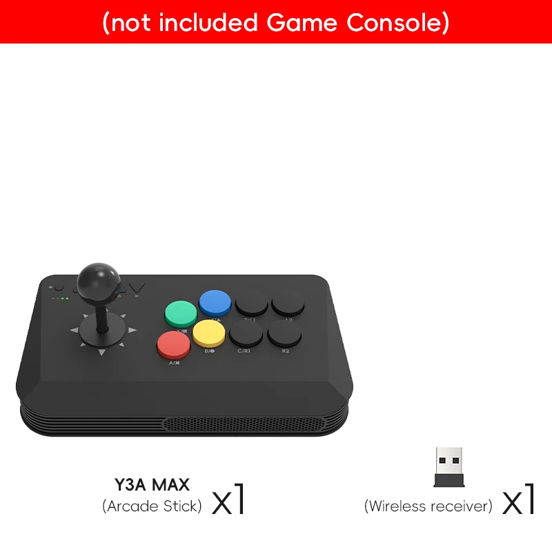 Data Frog Wireless Y3A Max Arcade Stick Fight Joystick for PC TV