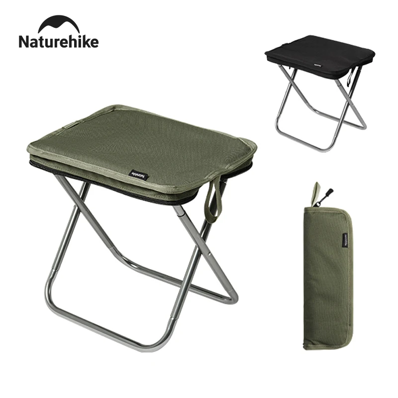 Tabouret aluminium pliant pêche Naturehike - Siège compact léger pour randonnée et pêche