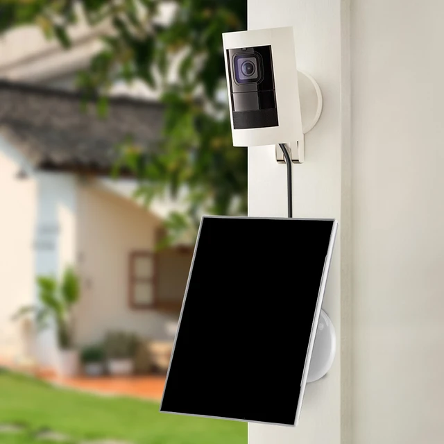 Solar Panel 10W 6V Outdoor Solar Cells 360° Adjustable Wall Mount Camera Solar Panel Micro USB+Type-C for Ring Eufy Blink Arlo 3