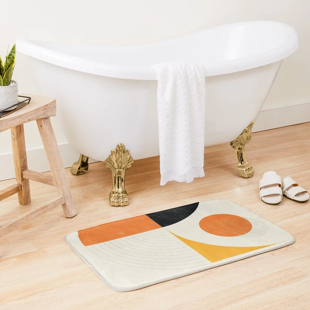 

Mid Century Modern Retro Bath Mat External Entrance Doormat Bath Room Acessories Rugs Living Room Bathroom Interior Mat