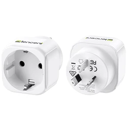 Universal Travel Adapter with Overload Protection - 2 Pack - Other (2Pack EU to AU)