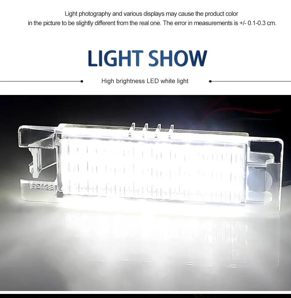 2 Stücke Fit Für Fiat 500L 199 Fließheck 2014-2020 Marea (185) Linea Canbus Kein Fehler Led-nummer Kennzeichenbeleuchtung Auto Styling – Detail 13