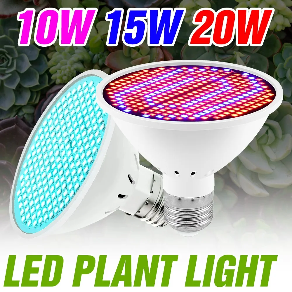 20W E27/E26 LED Grow Light Bulb Full Spectrum Cultivation Lamp 220V For ...
