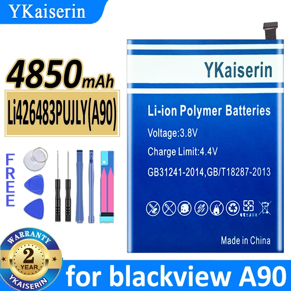 

Аккумулятор ykaisсеребрин 4850 мАч Li426483PUJLY (A90) для Blackview A90 A 90, аккумулятор большой емкости, гарантия 2 года